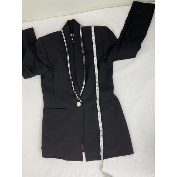 Vintage Criscione New York Blazer Bejeweled Nineties 1990s Black - Size Medium - Picture 5 of 12